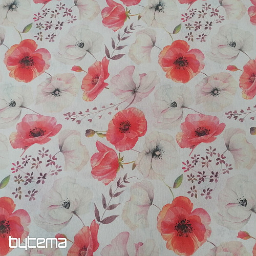 Tissu décoratif MABEL COQUELICOTS