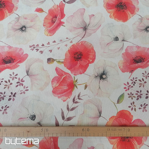 Tissu décoratif MABEL COQUELICOTS