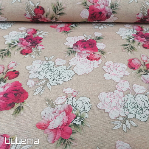 Tissu déco Rose Géraldine 3D