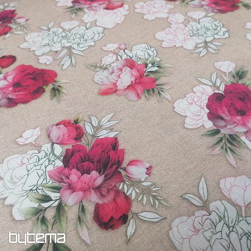Tissu déco Rose Géraldine 3D
