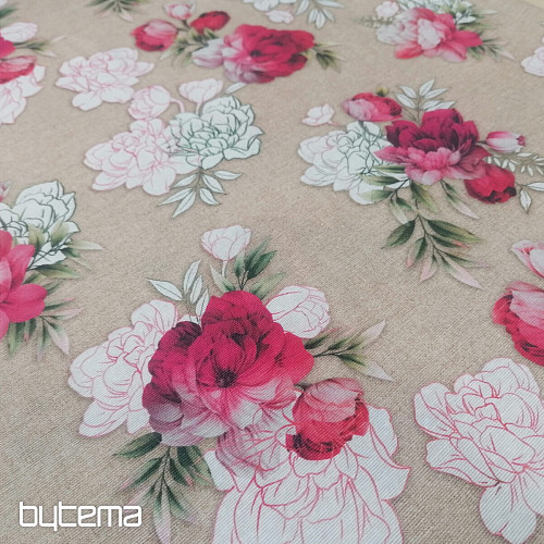 Tissu déco Rose Géraldine 3D