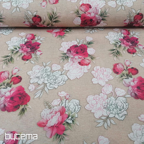 Tissu déco Rose Géraldine 3D