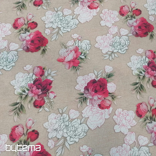 Tissu déco Rose Géraldine 3D