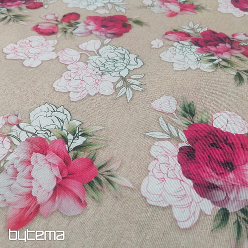 Tissu déco Rose Géraldine 3D