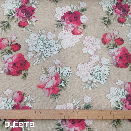 Tissu déco Rose Géraldine 3D