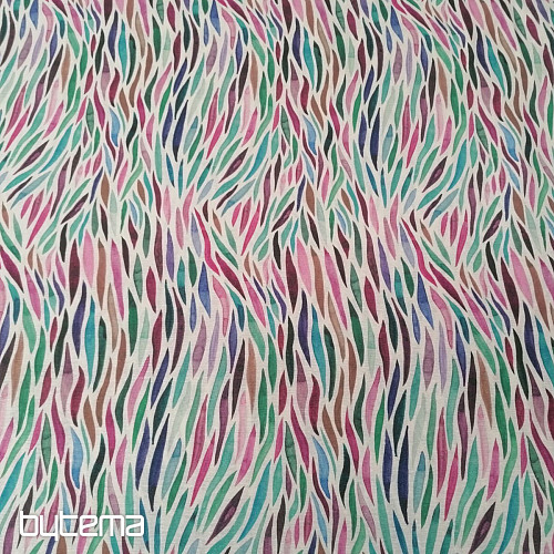 Tissu déco Izaro violet-turquoise