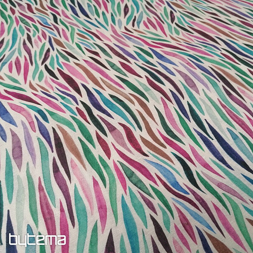 Tissu déco Izaro violet-turquoise