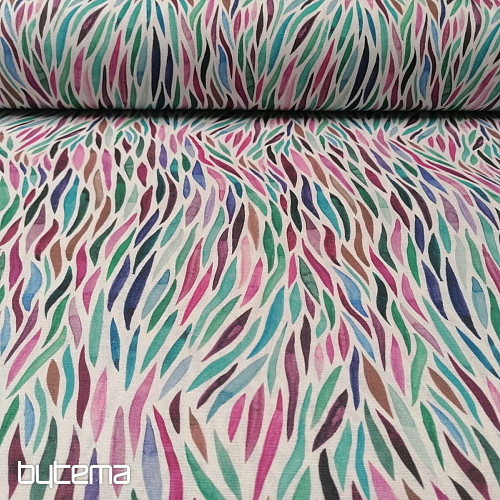 Tissu déco Izaro violet-turquoise