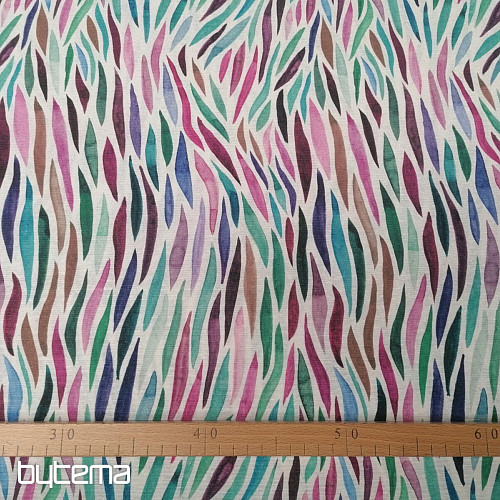Tissu déco Izaro violet-turquoise