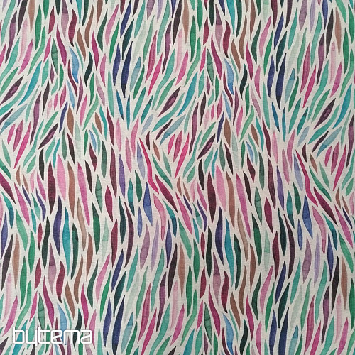 Tissu déco Izaro violet-turquoise