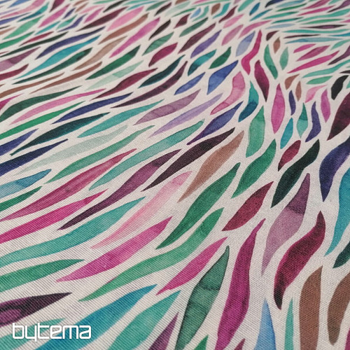 Tissu déco Izaro violet-turquoise
