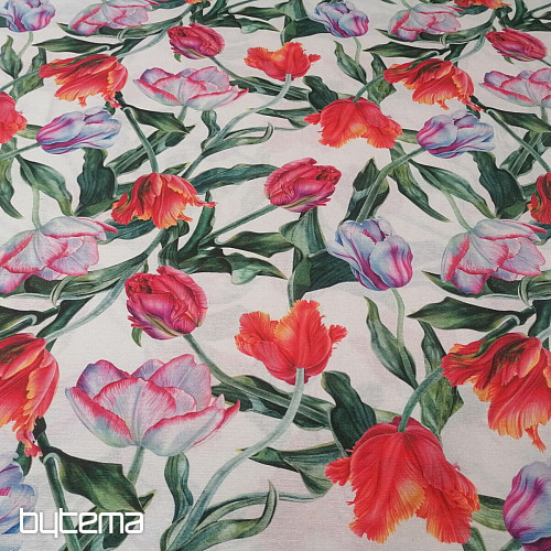 Tissu déco Shaggy tulipes