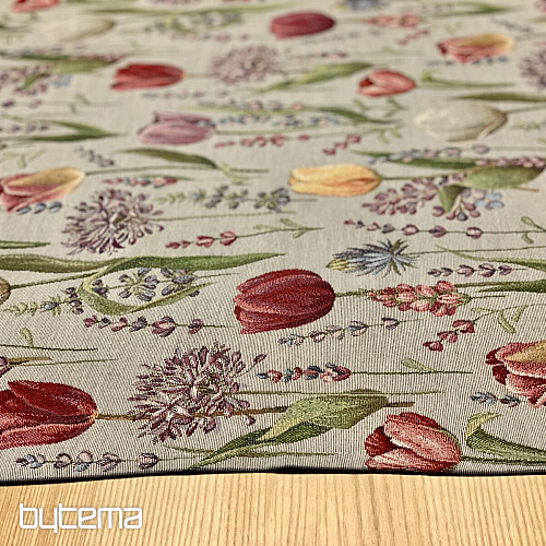 Nappe Gobelin, Foulard Printemps-tulipes