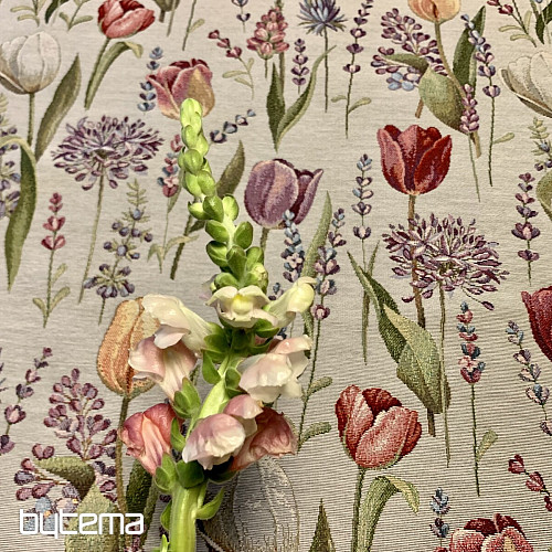 Nappe Gobelin, Foulard Printemps-tulipes
