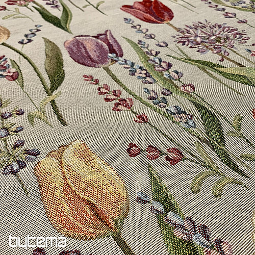 Nappe Gobelin, Foulard Printemps-tulipes