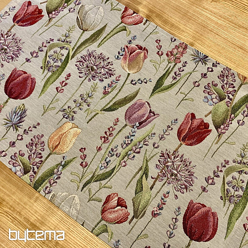 Nappe Gobelin, Foulard Printemps-tulipes
