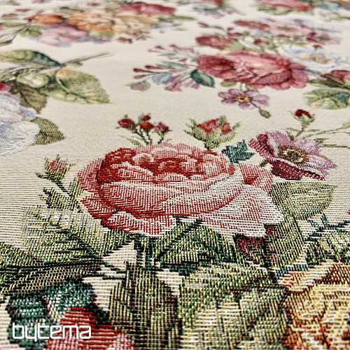 Nappe tapisserie, foulard Bouquet
