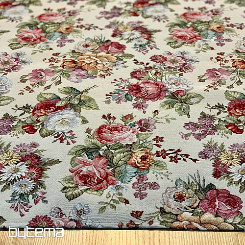 Nappe tapisserie, foulard Bouquet