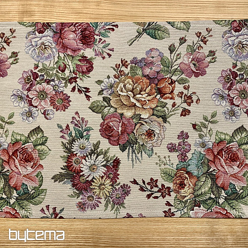 Nappe tapisserie, foulard Bouquet
