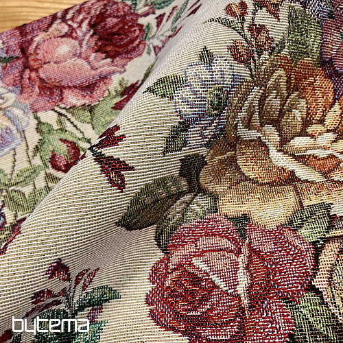 Nappe tapisserie, foulard Bouquet