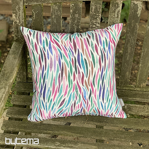Housse de coussin Izaro violet-turquoise