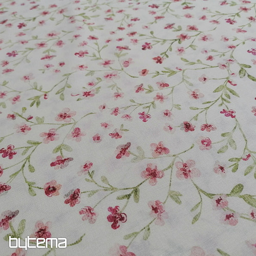 Tissu en coton rose mini sakura