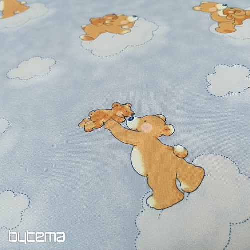 Tissu décoratif BLEU TEDDY