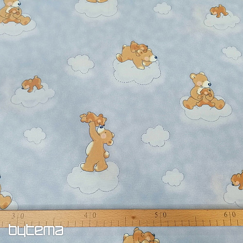 Tissu décoratif BLEU TEDDY