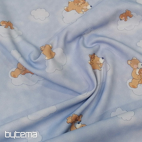 Tissu décoratif BLEU TEDDY