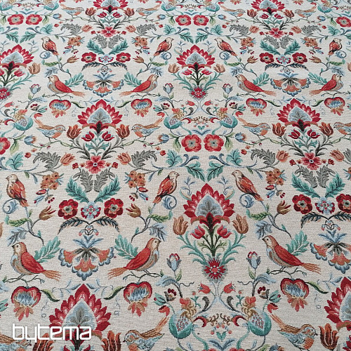 Tissu à tapisserie FREDA rouge