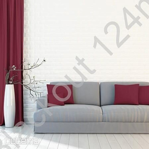 Tissu décoratif BLACKOUT pour rideaux bordeaux 124