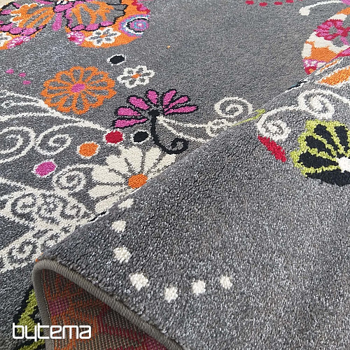 Tapis enfant MONDO 114 papillons - gris