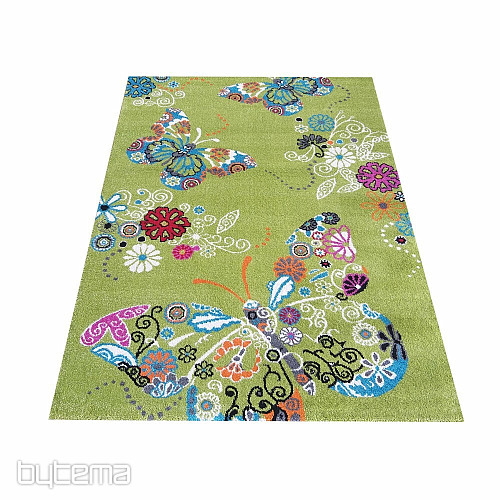 Tapis enfant MONDO 114 papillons - vert