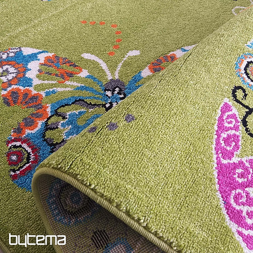 Tapis enfant MONDO 114 papillons - vert