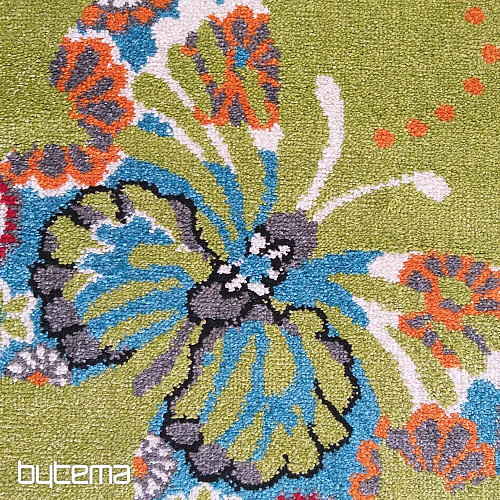 Tapis enfant MONDO 114 papillons - vert