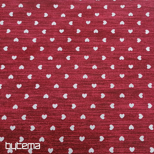 Tissu déco Naira coeur bordeaux