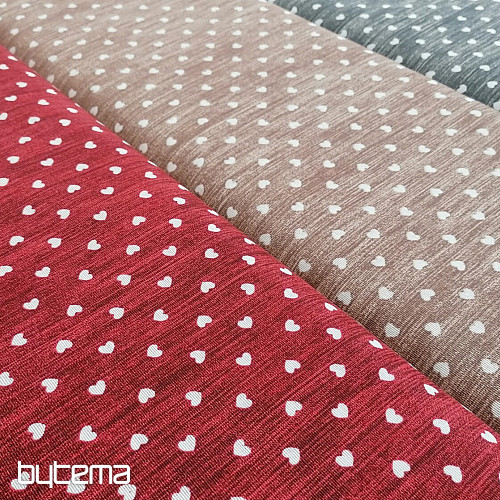 Tissu déco Naira coeur bordeaux