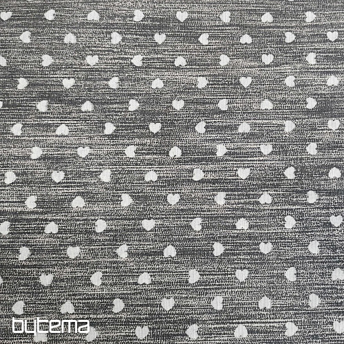 Tissu déco Naira coeurs gris foncé