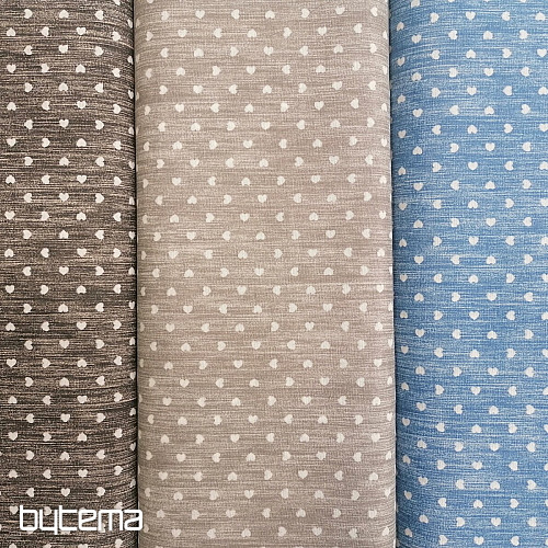 Tissu déco Naira coeurs bleu