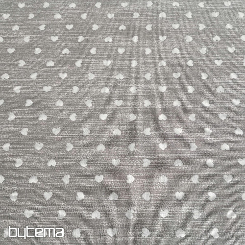 Tissu déco Naira coeurs gris