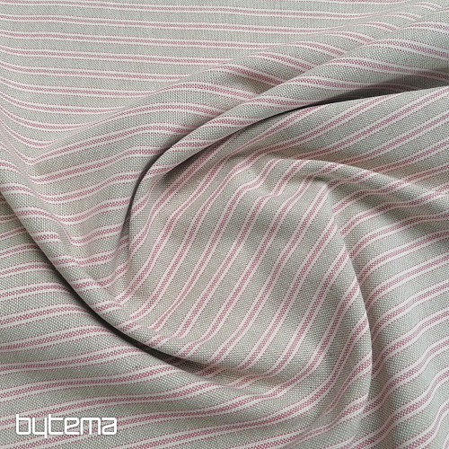 Tissu déco Rayures Iris - rose 76