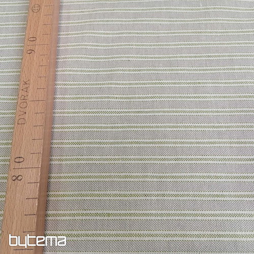 Tissu déco Rayures Iris - vert 66