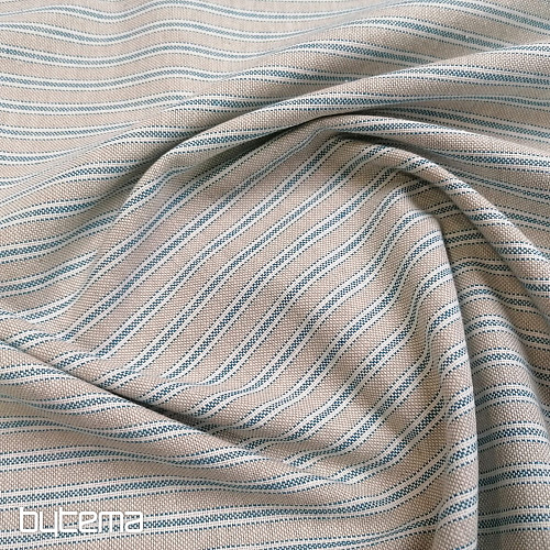Tissu déco Rayures Iris - bleu 77