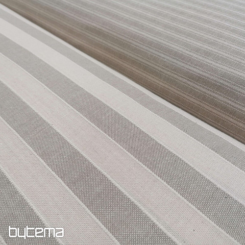 Tissu déco Rayures Trebol - beige 2 cm 50