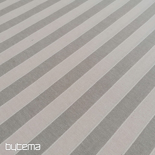 Tissu déco Rayures Trebol - beige 2 cm 50