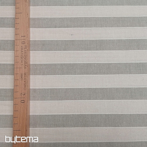 Tissu déco Rayures Trebol - beige 2 cm 50