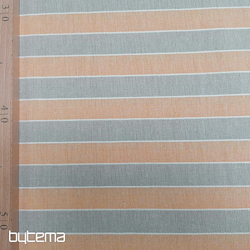 Tissu déco Rayures Trebol - orange 2 cm 75