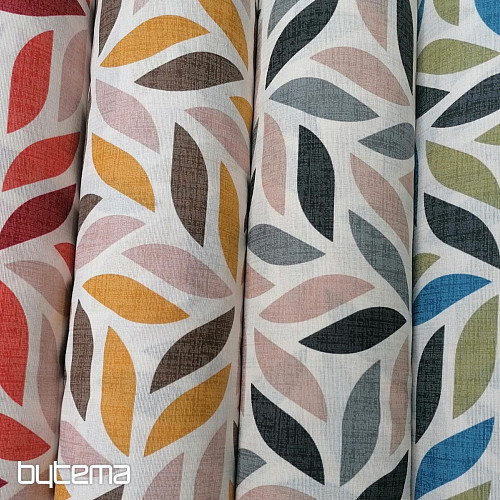 Tissu déco Coord feuilles gris
