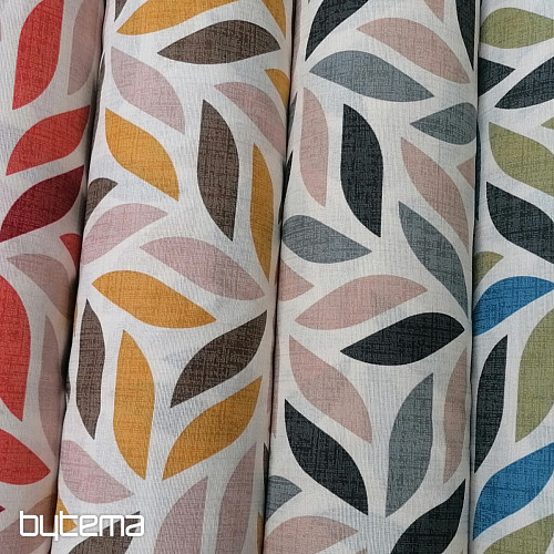 Tissu déco Coord feuilles jaune