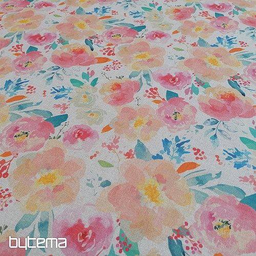 Tissu déco Fleurs pastel